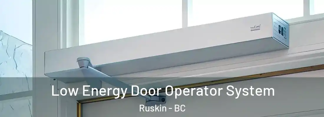  Low Energy Door Operator System Ruskin - BC